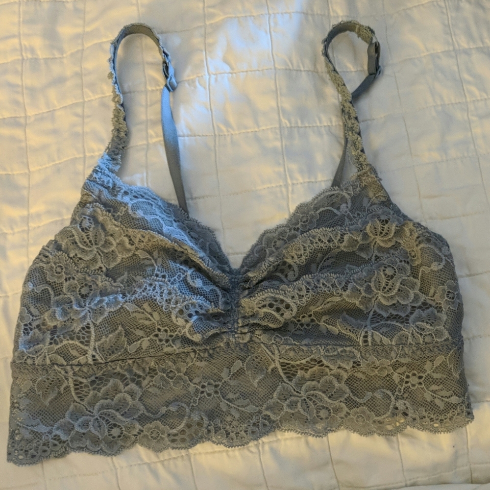Pink Victoria's Secret Lace Bralette, grey sz S
